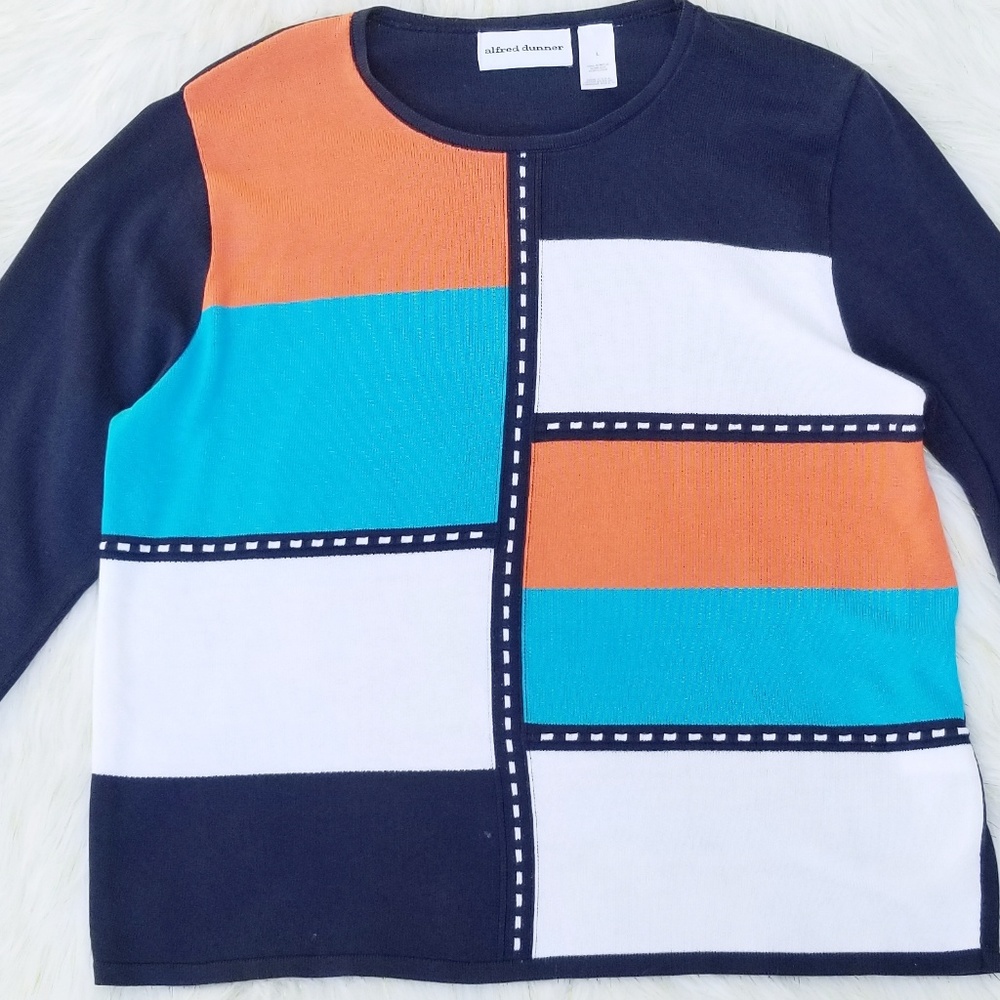Alfred Dunner Colorblock Top, size Large